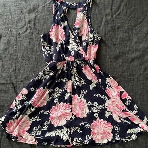 Navy tropical dress